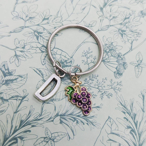 Fruit keychain, vegan gifts, fruit lover gifts, personalised gifts, fruit food keyring, custom keychain, house keyring, new home gift,