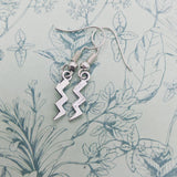 Lightning bolt earrings, zig zag earrings, trending jewellery, geometric earrings, sister gifts, fandom earrings, storm chaser gifts,
