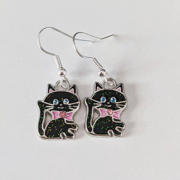 Cat earrings, novelty earrings, cat jewelry, animal earrings, animal jewelry, gifts for her, cute earrings, cute jewelry, sister gifts