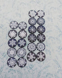 Snowflake earrings, cabochon earrings, Christmas earrings, Christmas jewellery, stocking fillers, stocking stuffers, Christmas gifts,