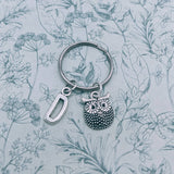 Owl keychain, owl Keyring, owl gifts, personalised keyring, birthday gifts, bird keychain, bird lover gifts, bird watcher gifts, owl mum,
