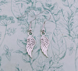 Angel wing earrings, guardian angel gifts, simple earrings, guardian angel earrings, secret santa, spiritual jewellery, stocking fillers,