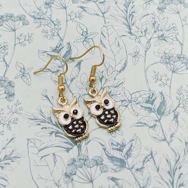 Owl earrings, owl jewellery, owl lover gifts, bird earrings, bird jewellery, cute gifts, secret santa, cute earrings, bird watcher,