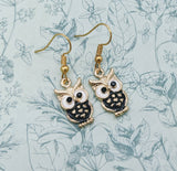 Owl earrings, owl jewellery, owl lover gifts, bird earrings, bird jewellery, cute gifts, secret santa, cute earrings, bird watcher,