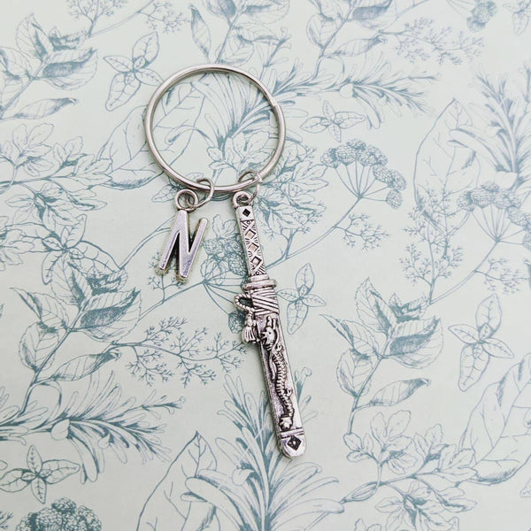 Samurai sword Keyring, sword gifts, dagger keychain, gamer gifts, gamer geek, personalised keyring, friend gifts, katana sword, bff gifts,