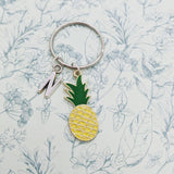 Pineapple keychain, pineapple themed, fruit keyring, fruit themed, vegan gifts, fruit lover gifts, personalised keychain, bff gifts,