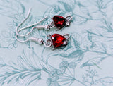 Devil angel earrings, small earrings, teen earrings, teen gifts, heart charm earrings, heart jewelry, heart themed, gifts for teenages,