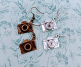 Camera earrings, photographer gifts, gifts for a photographer, photography inspired gifts, retro earrings,