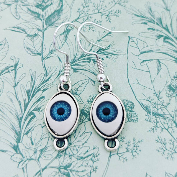 Eye earrings, evil eye gift, Wicca earrings, Wicca jewelry, pagan earrings, pagan jewelry, gifts for her, witch earrings, Halloween earrings