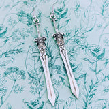 Sword earrings, statement earrings, dagger earrings, gamer geek gifts, gothic earrings, gothic jewelry, dagger earrings, witchy gifts