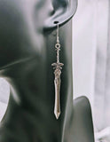 Sword earrings, statement earrings, dagger earrings, gamer geek gifts, gothic earrings, gothic jewelry, dagger earrings, witchy gifts