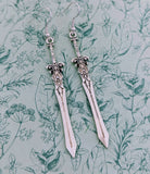 Sword earrings, statement earrings, dagger earrings, gamer geek gifts, gothic earrings, gothic jewelry, dagger earrings, witchy gifts