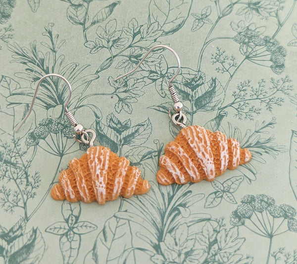 Pastry earrings, croissant earrings, pastry chef gifts, food earrings, food jewellery, food inspired gifts, gifts for a baker, baking gifts,