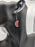 glittery Watermelon earrings, watermelon jewellery, fruit earrings, kawaii inspired earrings, watermelon lovers, cute fruit earrings,