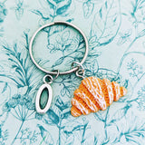 Pastry keychain, croissant keychain, pastry lover gifts, gifts for a baker, gifts for a pastry chef, food keychain, food lover gifts,