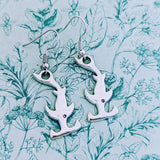 Hammerhead shark earrings, shark accessories, shark themed jewelry, shark lover gifts, marine biologist gifts, surfer gifts, ocean inspired