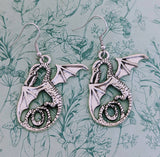 Dragon earrings, dragon jewelry, fantasy inspired earrings, statement jewellery, gifts for a dragon lover, dragon charms, cosplay earrings