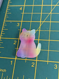 Kawaii cat earrings, kawaii jewelry, statement earrings, multicoloured earrings, cat mom gifts, gifts for cat lovers, animal lover earrings