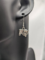 Panda bear earrings, panda bear jewellery, gifts for bear lovers, panda themed gifts, panda inspired gifts, zoo keeper gifts, animal lover