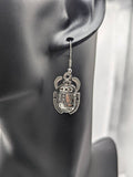 Scarab beetle earrings, insect earrings, history teacher gifts, celestial inspired gifts, beetle jewelry, witch inspired gifts, insect gifts
