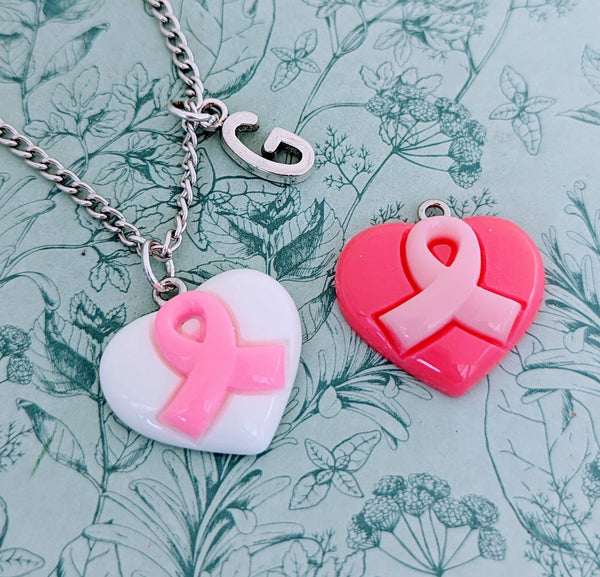 Breast cancer survivor necklace, breast cancer gifts, cancer warrior, cancer fighter, pink awareness gift, statement necklace, recovery gift