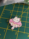 Kawaii cat earrings, cat jewellery, statement earrings, kawaii jewelry, cute earrings, donut earrings, donut themed gifts, donut lover gifts