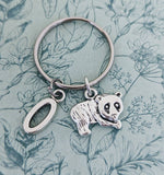 Panda bear keychain, panda bear accessories, panda bear lover gifts, zoo animal themed, panda bear charm, panda bear keyring, bear accessory