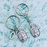 Beetle keychain, scarab inspired gifts, beetle lover gifts, insect keychain, gifts for insect lover, history teacher gifts, Egyptian themed