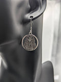 Egyptian earrings, gifts for archeologists, history geek gifts, gothic earrings, Egyptian inspired gifts, Egyptian charms, tribal earrings,