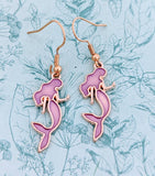 Mermaid earrings, mermaid jewelry, mermaid lover gifts, mermaid themed, mermaid charm, mythical creatures, ocean lover gifts, beach themed,