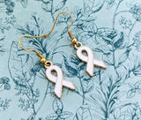 Cancer  earrings, lung cancer survivor, cancer survivor gifts, awareness earrings, awareness jewelry, cancer warrior gifts,