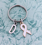 Lung cancer survivor keychain, white awareness gifts, lung cancer warrior, cancer awareness gifts, fighting cancer gifts, lung cancer