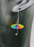 Umbrella earrings, cute kawaii earrings, kawaii jewelry, novelty earrings, fun earrings, fun gift ideas, weather girl gifts, spring inspired