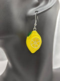 Lemon earrings, fruit earrings, lemon themed jewelry, lemon lover gifts, fruit lover gifts, kawaii earrings, foodie gifts, statement jewelry