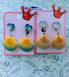 Seashell clip on earrings, beach jewelry, children's earrings, children's jewelry, beach inspired gifts, nautical earrings, summer earrings