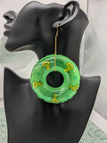 Fun quirky rubber ring earrings, inflatable earrings, novelty jewelry, statement earrings, kawaii jewelry, kawaii earrings, duck earrings,