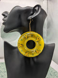 Fun quirky rubber ring earrings, inflatable earrings, novelty jewelry, statement earrings, kawaii jewelry, kawaii earrings, duck earrings,