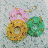 Fun quirky rubber ring earrings, inflatable earrings, novelty jewelry, statement earrings, kawaii jewelry, kawaii earrings, duck earrings,