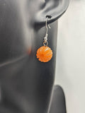 Orange fruit earrings, fruit themed jewellery, fruit lover gifts, foodie gifts, vegan earrings, gifts for vegans, cafe owner gifts,