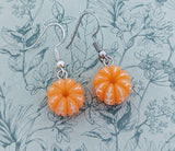 Orange fruit earrings, fruit themed jewellery, fruit lover gifts, foodie gifts, vegan earrings, gifts for vegans, cafe owner gifts,