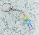 Skeleton Keychain, skeleton accessories, gothic Keychain, Halloween gifts, Halloween accessories, day of the dead gifts, skeleton themed