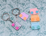 Radio keychain, radio keyring, radio gift, radio lover gifts, kawaii keychain, stereo lovers, music lover gifts, music themed gifts,