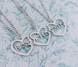 Best friend necklace for 3, best friend gifts, bestie gifts, bff necklace, sister necklace, sister gifts, triplet gifts, friendship jewelry,