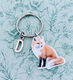 Fox keychain, fox keyring, fox lover gifts, fox charm, woodland animal themed gifts, fox bag accessories, fox bag charm, nature inspired