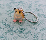 Hamster keychain, hamster lover gifts, hamster keyring, hamster gift, hamster bag clip, school bag keyring, pet gifts, vet graduation gift