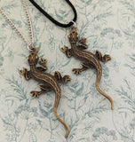 Lizard pendant necklace, lizard jewelry, lizard lover gifts, lizard inspired jewellery, reptile necklace, reptile lover gifts, pet lizard