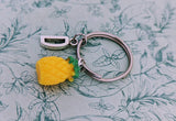 Pineapple keychain, pineapple keyring, pineapple themed gifts, fruit keychain, summer inspired, summer accessories, cocktail lover gifts