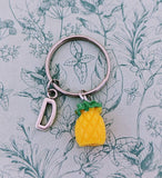 Pineapple keychain, pineapple keyring, pineapple themed gifts, fruit keychain, summer inspired, summer accessories, cocktail lover gifts