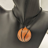 Acrylic basketball necklace, basketball lover gifts, statement necklace, basketball mom gifts, kawaii jewelry, basketball coach gifts,