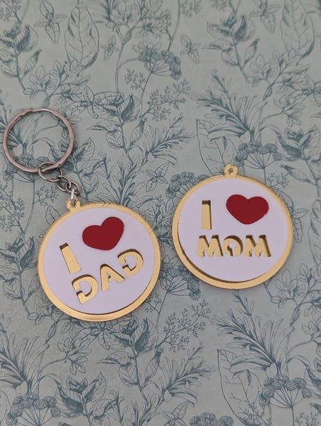 Dad keychain, I love dad gifts, father's day gifts, mom keychain, mom gifts, mother's day gifts, dad birthday ideas, mom birthday ideas